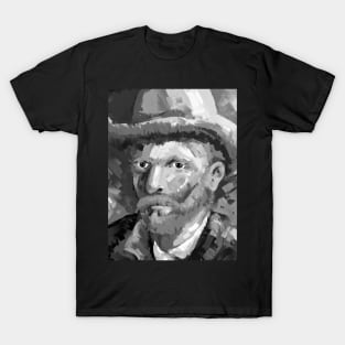 Vincent Van Gogh self portrait Black and White T-Shirt